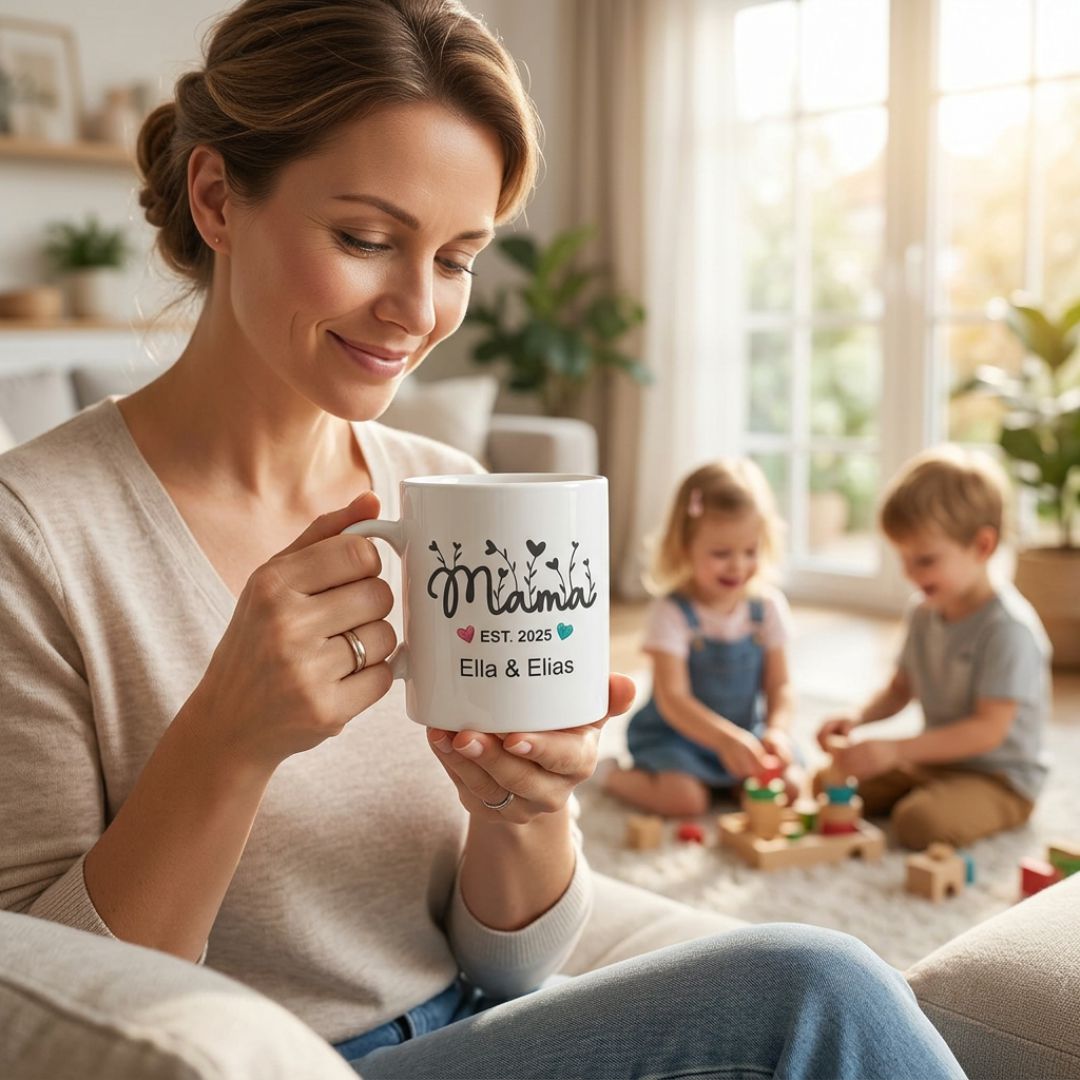 Personalisierte Tasse - Meine Mama ist die Beste - personalisiert mit Wunschname