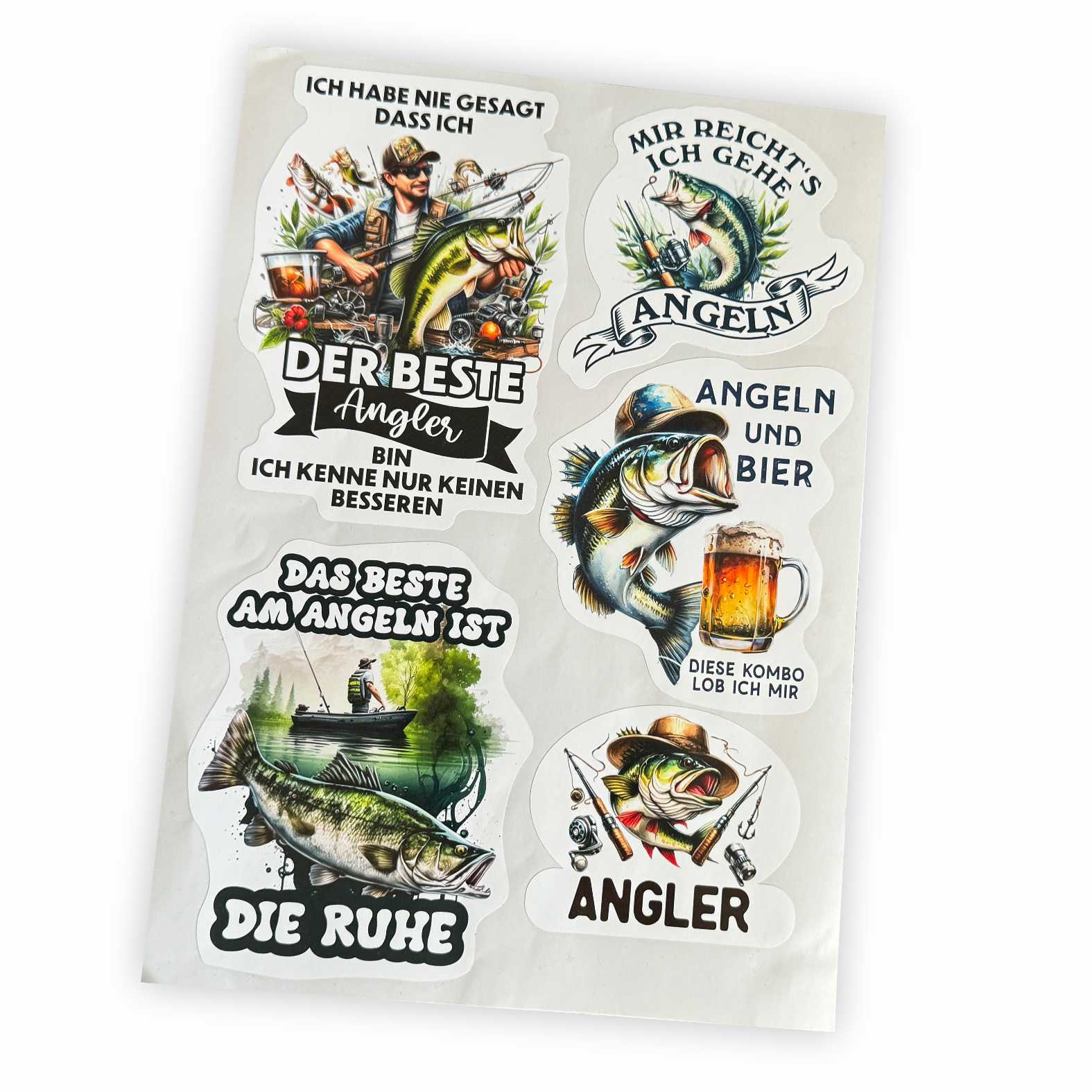 Angler Fischer Aufkleber Set