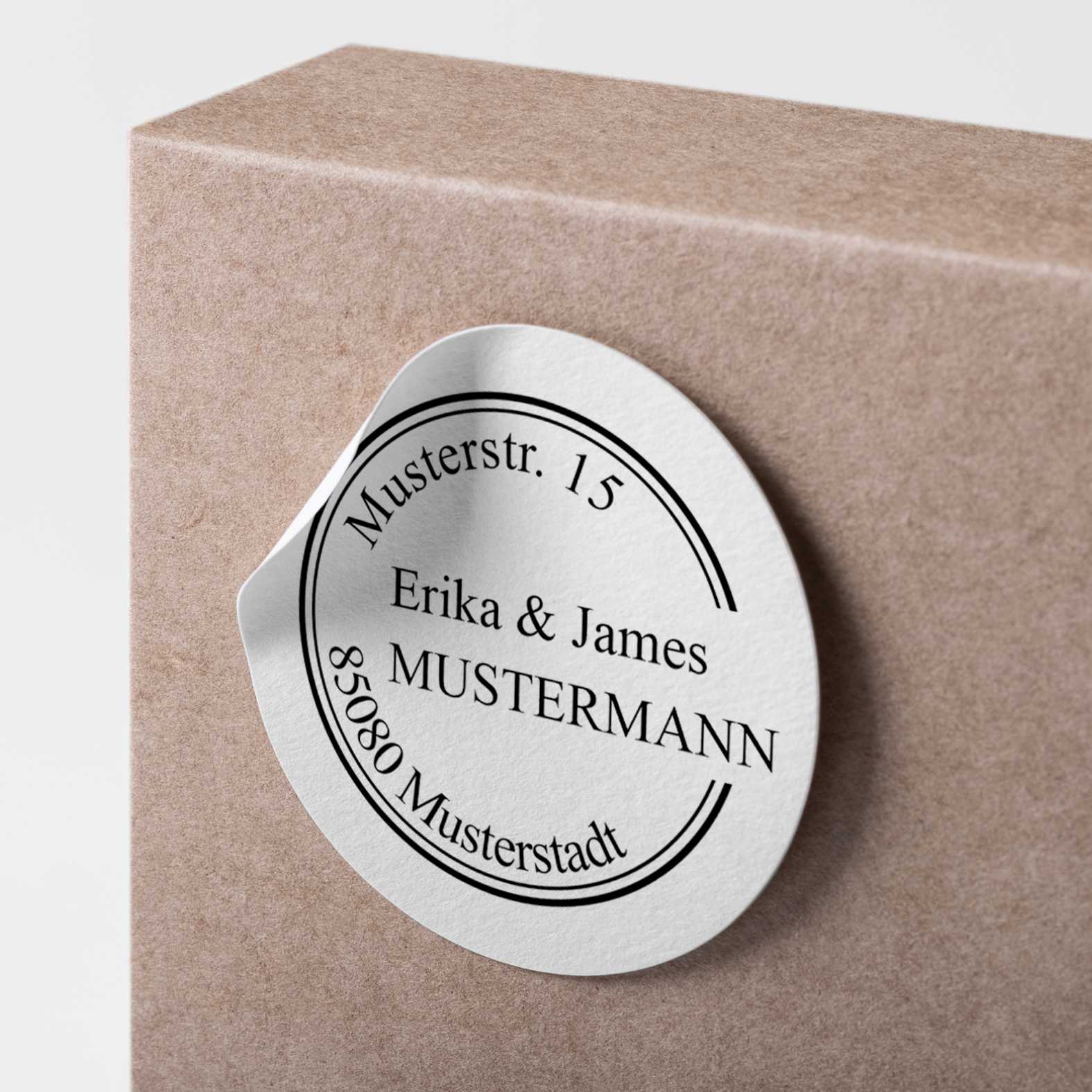 Personalisierte Adressaufkleber - 24 Stück mit Name und Adresse - Stempel