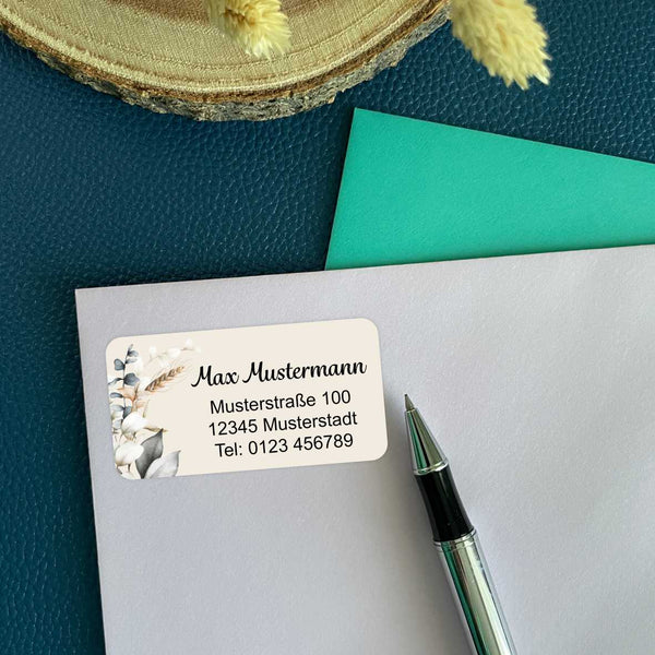 Personalisierte Adressaufkleber - 44 Stück mit Name und Adresse- böhmisch