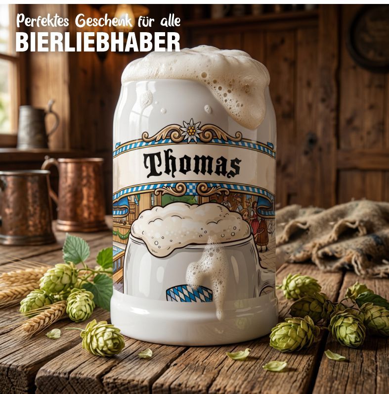 Bierkrug personalisiert mit Namen
