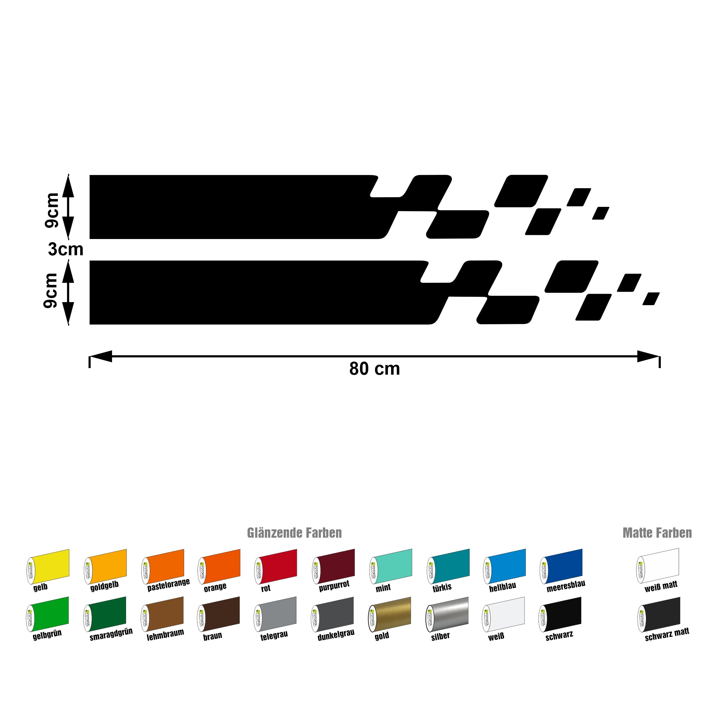 Streifen Motorhaube Auto Dekor Sticker Tuning Racing - FOTOFOL