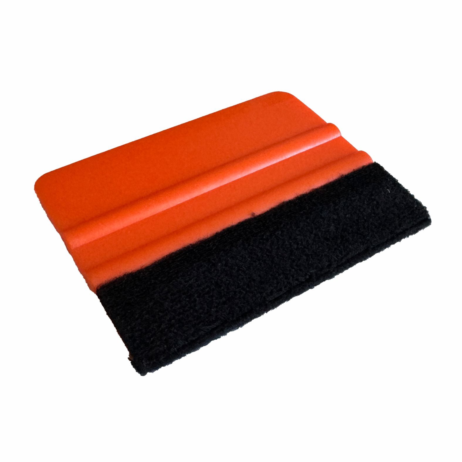 Rakel [10x7,3cm] mit Filzkante als Werkzeug für Folierung von: Autofolie, Wrapping Folie,  Möbelfolie, Fensterfolie -Orange - FOTOFOL