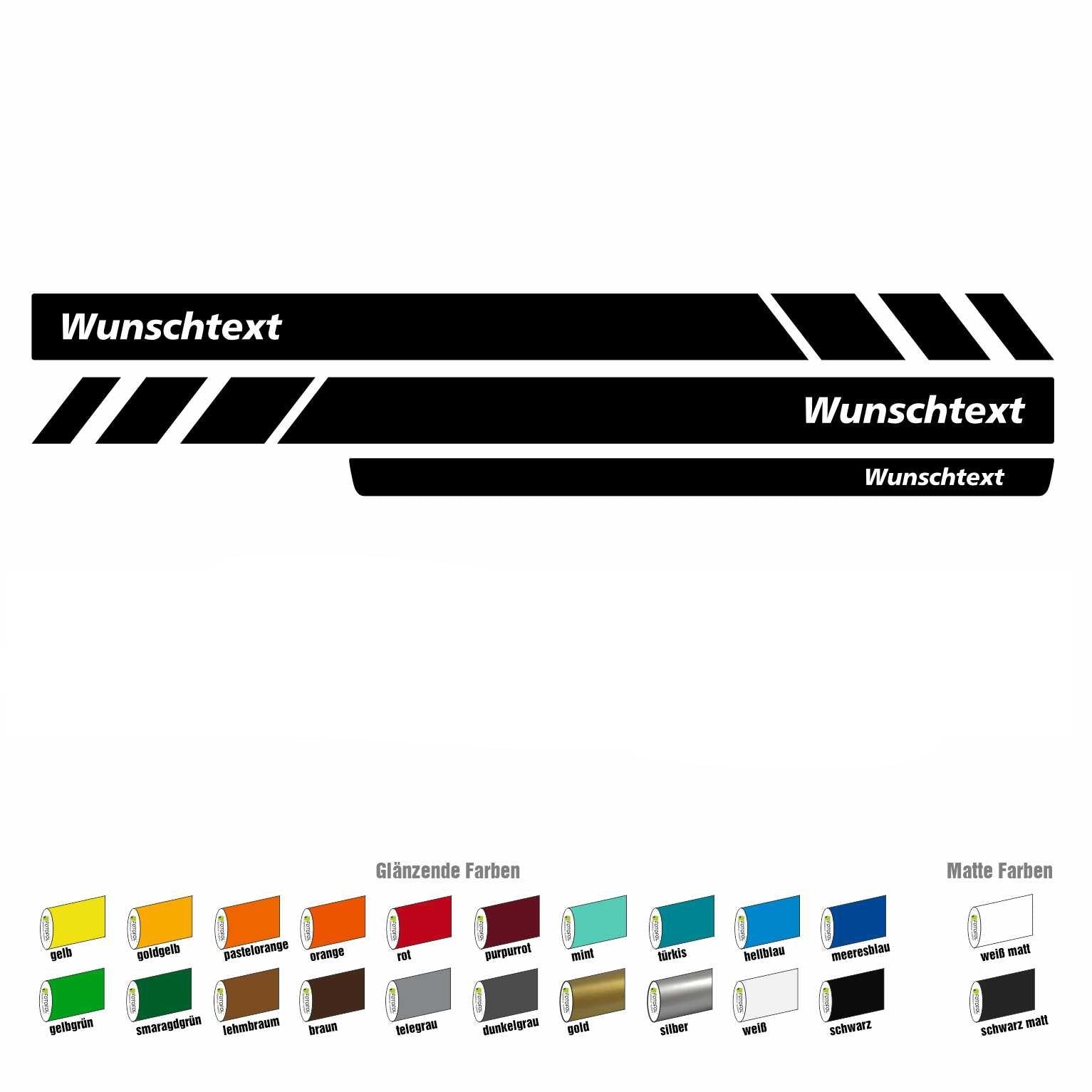 Seitenstreifen passend für VW T6.1, T6, T5, Multivan, Bulli, Wunschtext, Seitenaufkleber  + Rakel - FOTOFOL