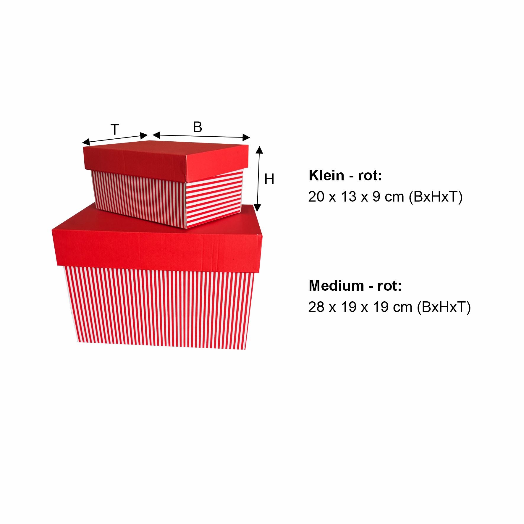 FOTOFOL - 2er Set Geschenkboxen – in Klein und Medium mit Deckel und weißer Schleife | Perfekte Geschenkverpackung | Ideal für Geschenke
