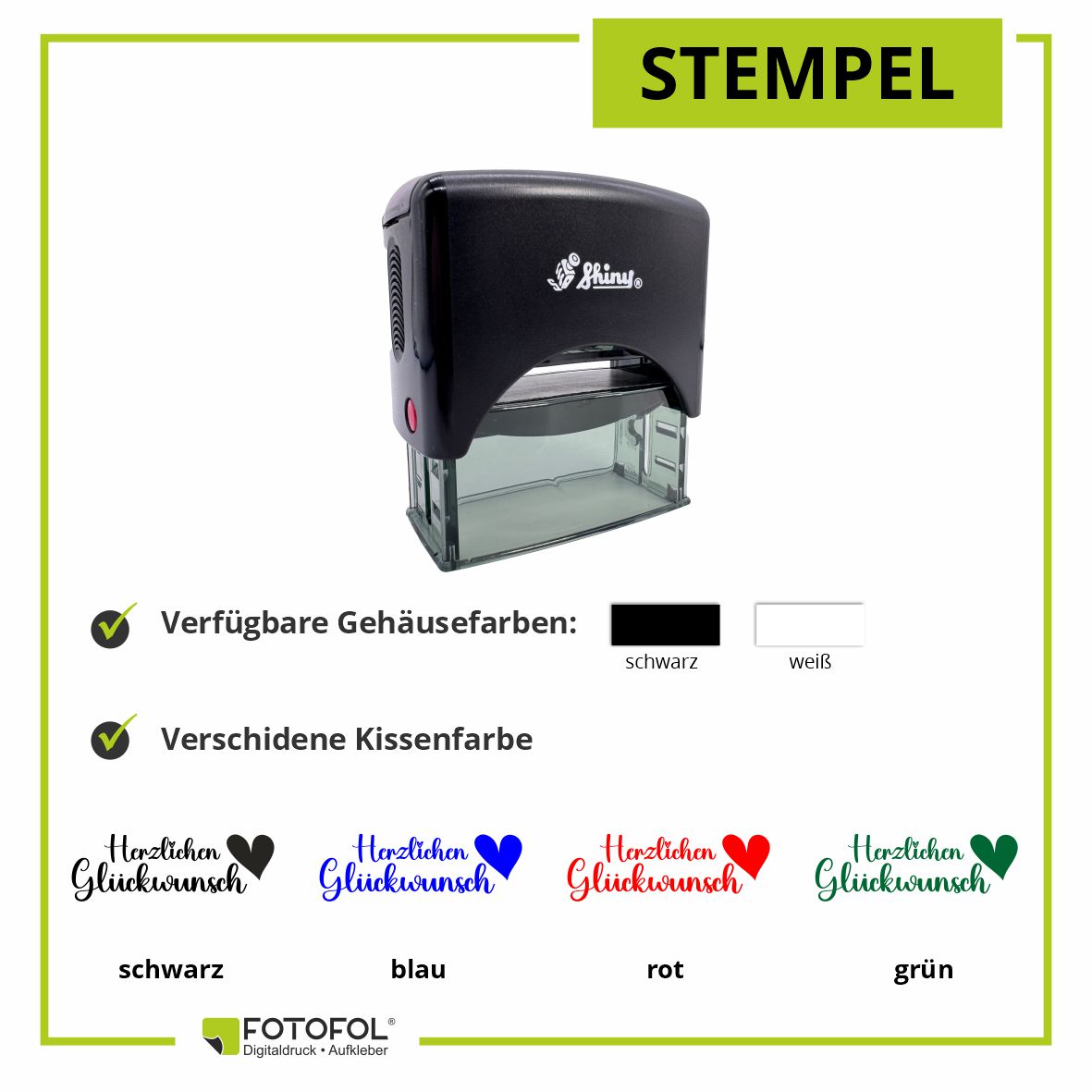 Selbstfärbender Stempel -Herzlichen Glückwunsch