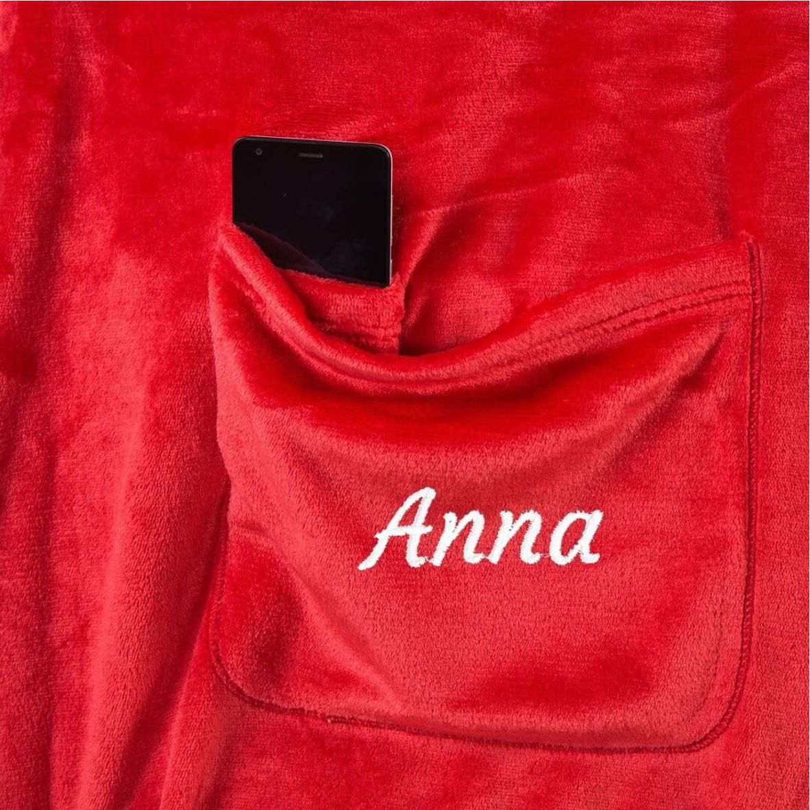 FOTOFOL-Kuscheldecke Personalisiert mit Namen -Flauschige Decke mit Ärmeln