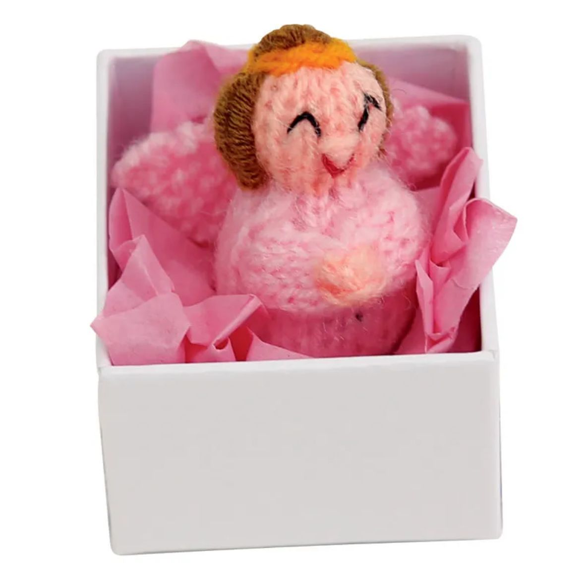 Mein kleiner Schutzengel in Rosa – handgestrickter Glücksbringer