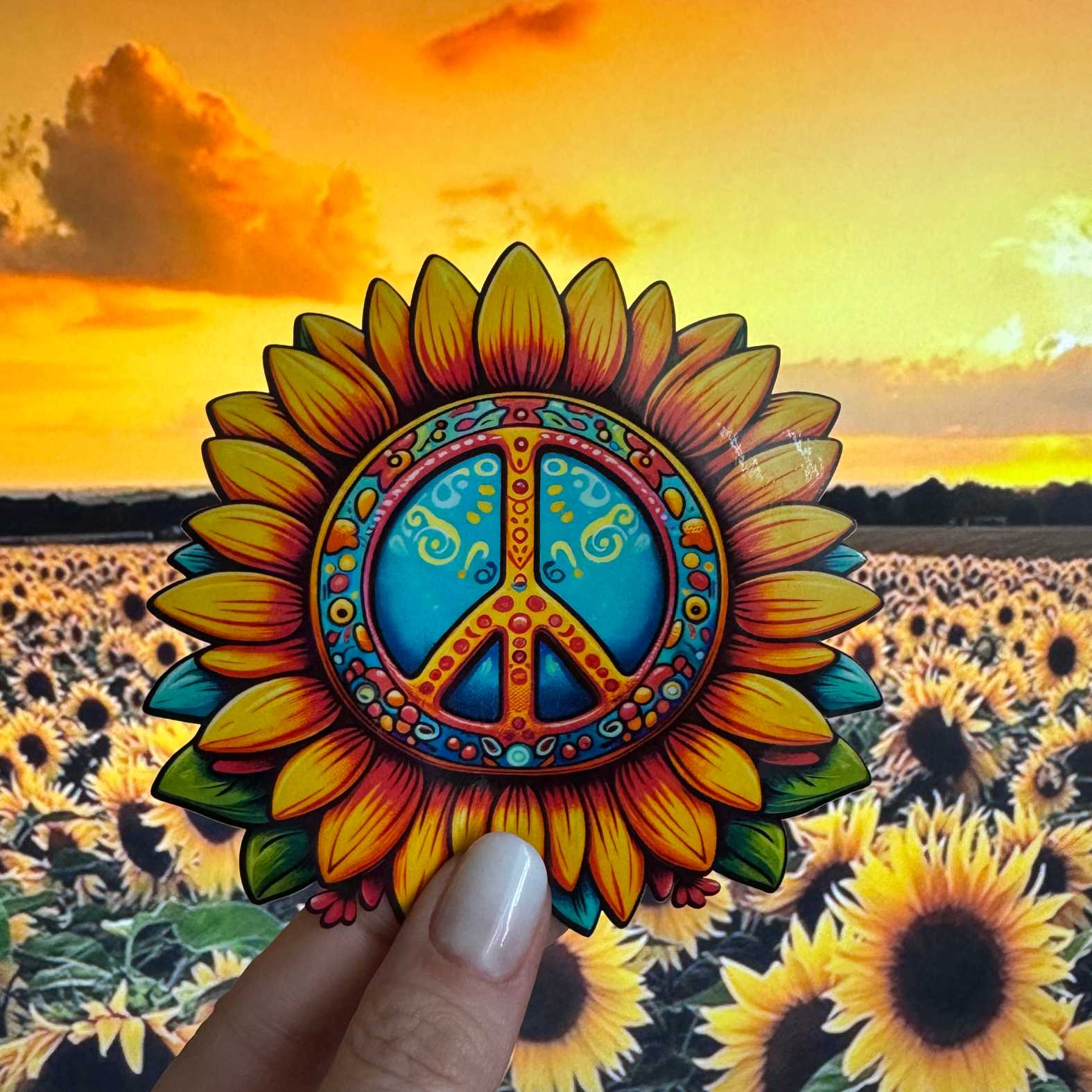 Peace Love Hippie Aufkleber Set - FOTOFOL