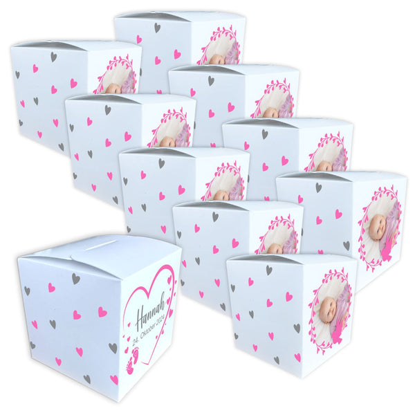 Geschenkbox personalisiert - Rosa Herz