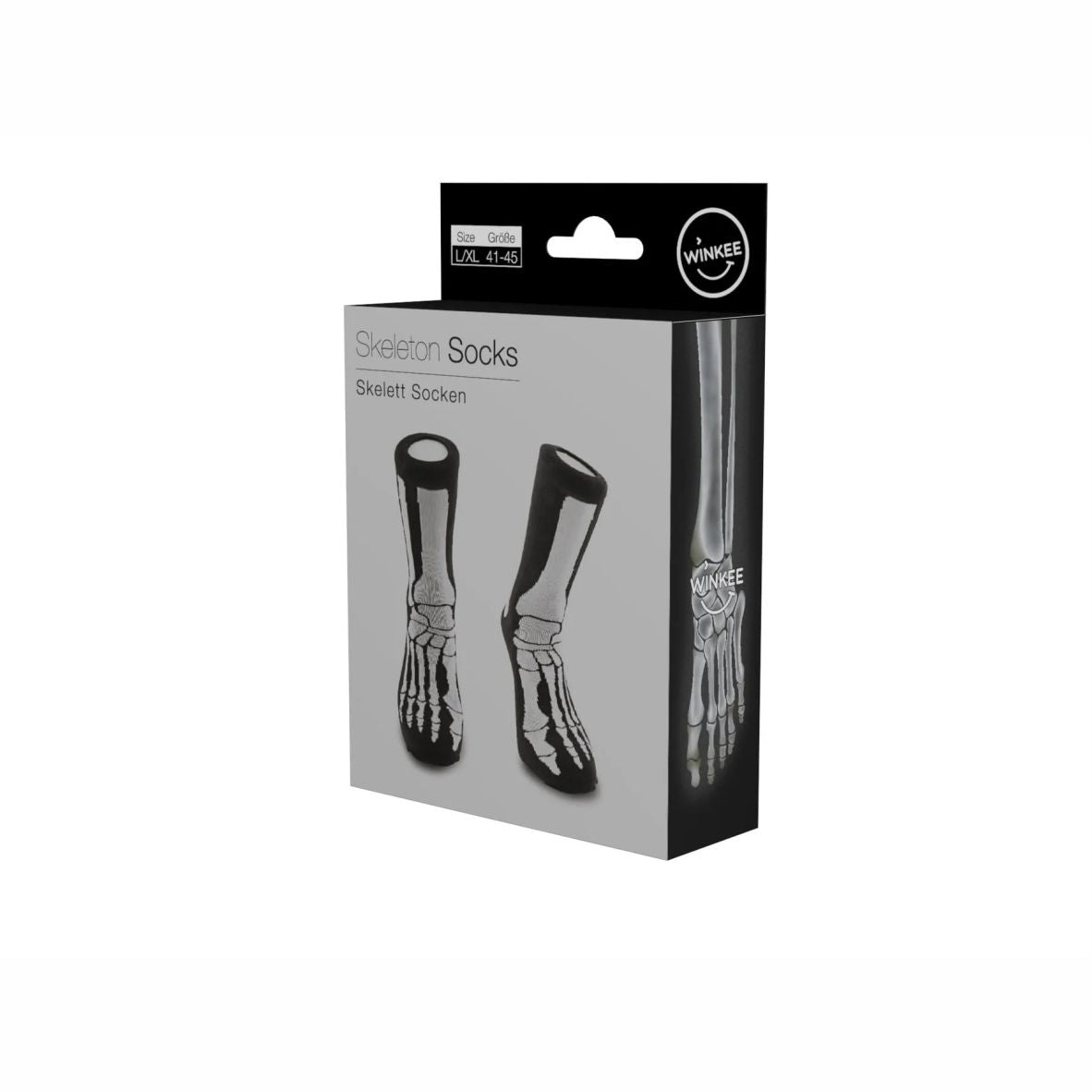 Winkee - Skelett Socken in Größe 41-45 (L/XL) | Lustige Socken für Männer