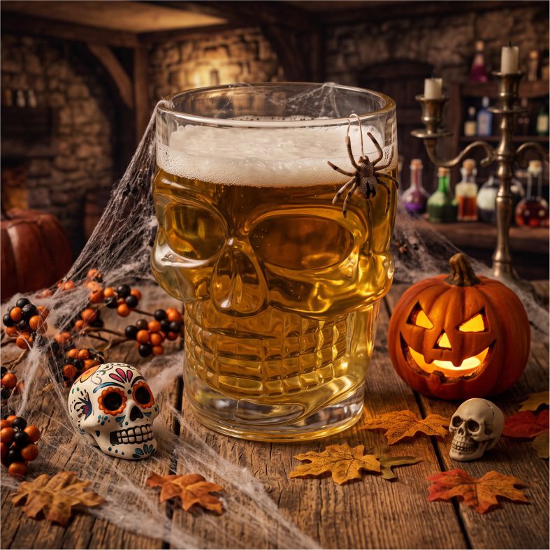 Winkee - Totenkopf Bierglas I 0,4 L Bier-Krug