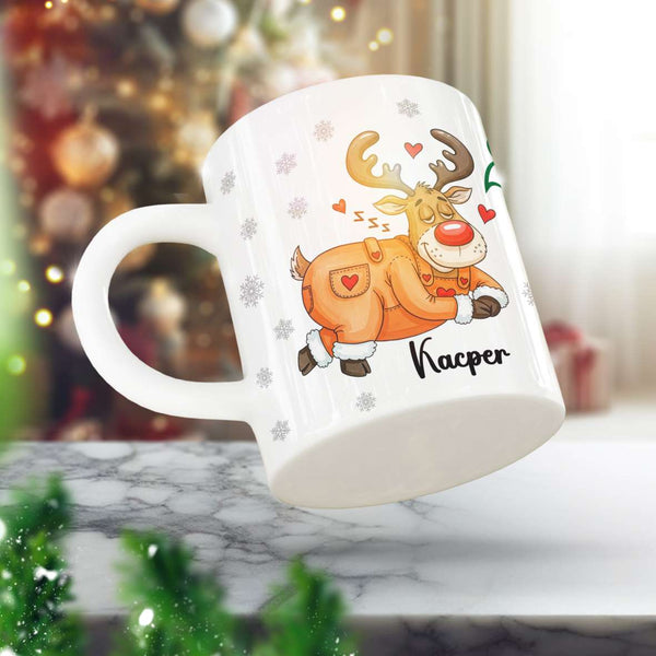 Weihnachtstasse - Personalisiert mit Namen | "What I want for Christmas is beer"