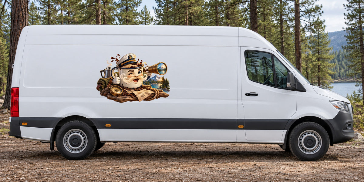 Campingkaffee-Kapitän – Beispiel am Kastenwagen
