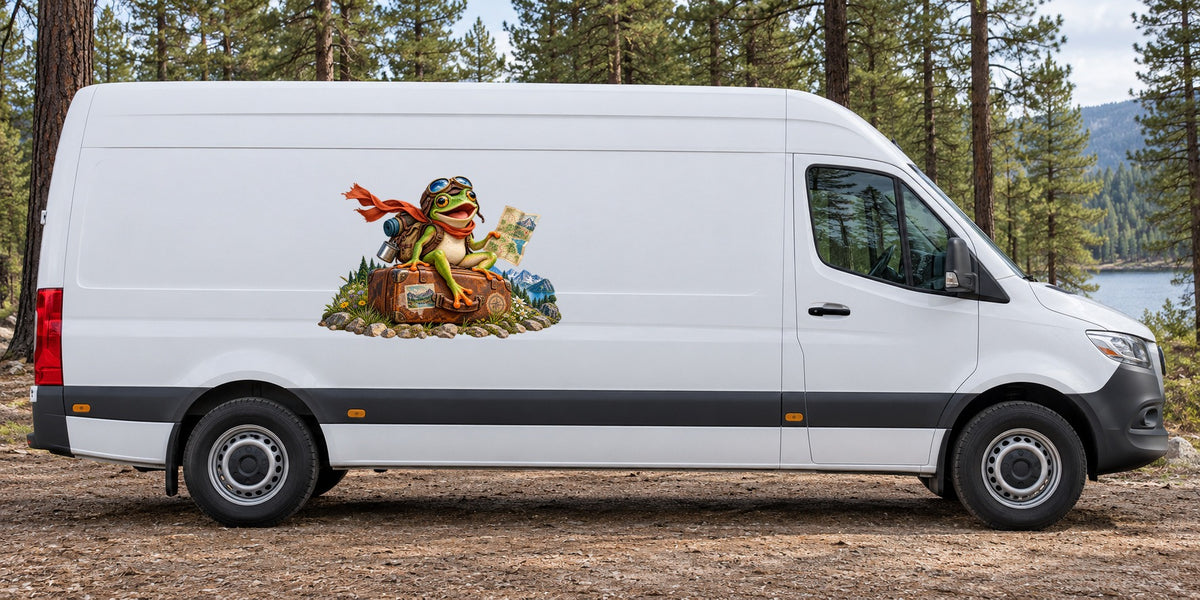 Frosch auf Roadtrip – Beispiel am Kastenwagen