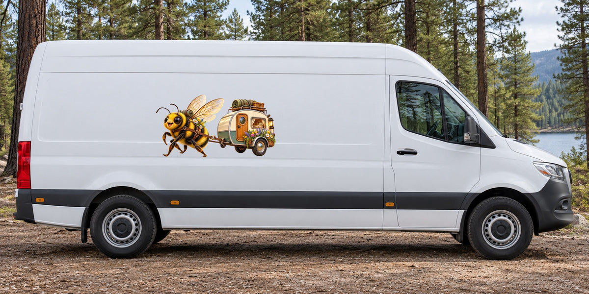 Hummel mit Campinganhänger – Beispiel am Kastenwagen