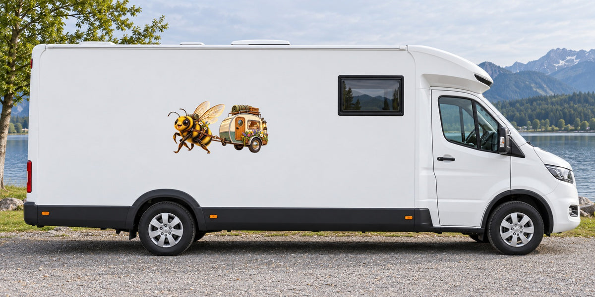 Hummel mit Campinganhänger – Beispiel am Wohnmobil