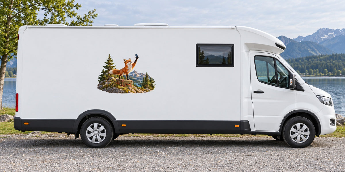 Fuchs sucht Empfang – Beispiel am Wohnmobil