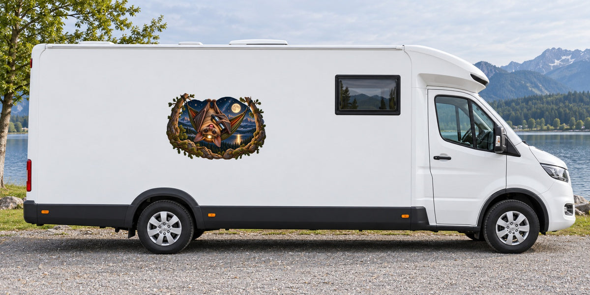 Fledermaus auf Nachttour – Beispiel am Wohnmobil