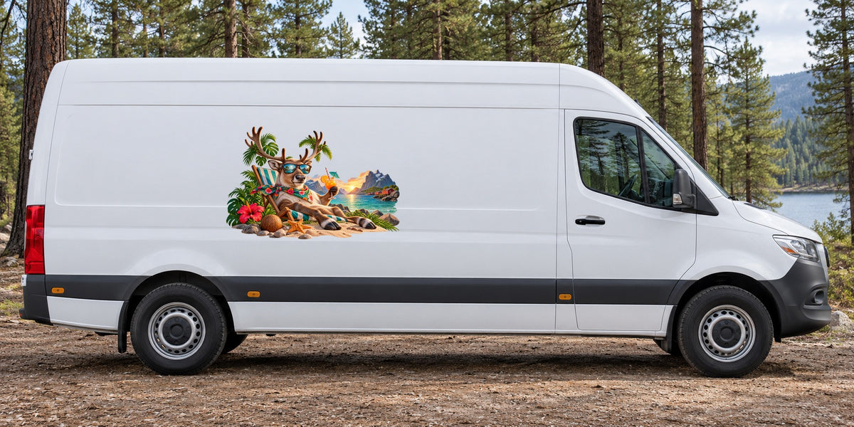 Rentier im Sommerurlaub – Beispiel am Kastenwagen