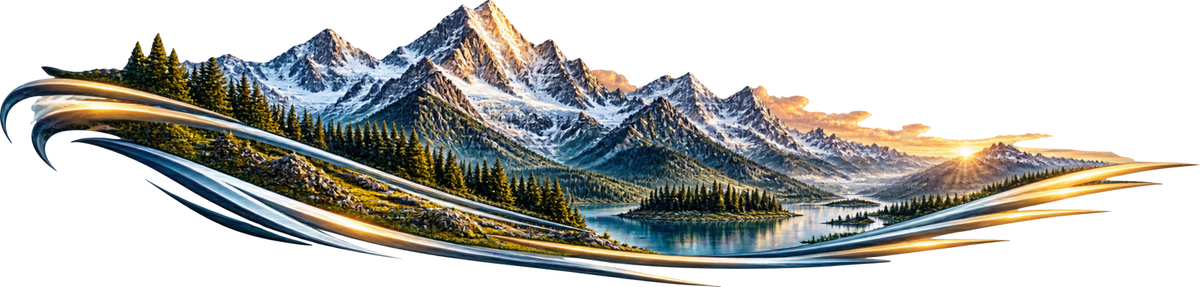 Bergspur Dynamik – Aufklebermotiv