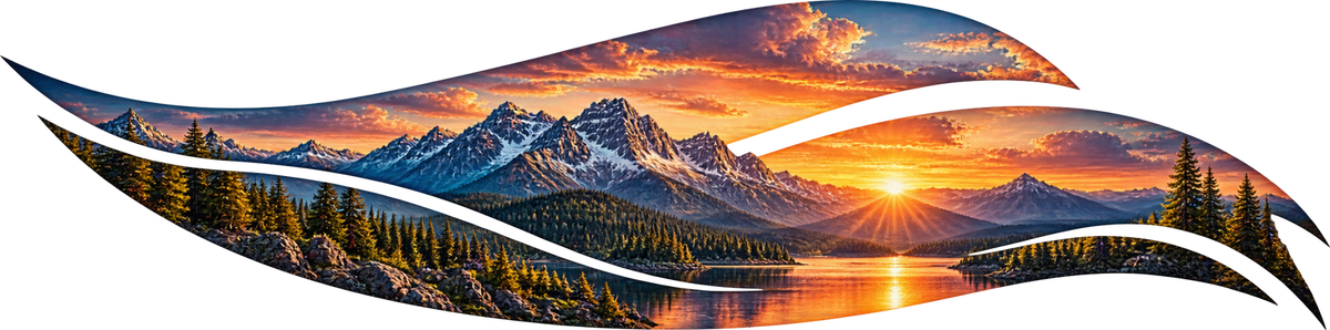 Alpenglühen Dynamik – Aufklebermotiv