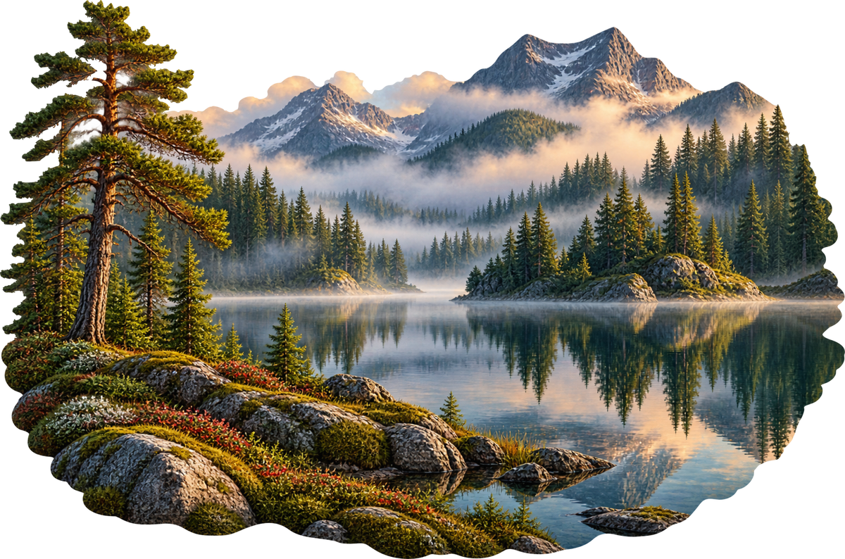 Nordwald am See – Aufklebermotiv