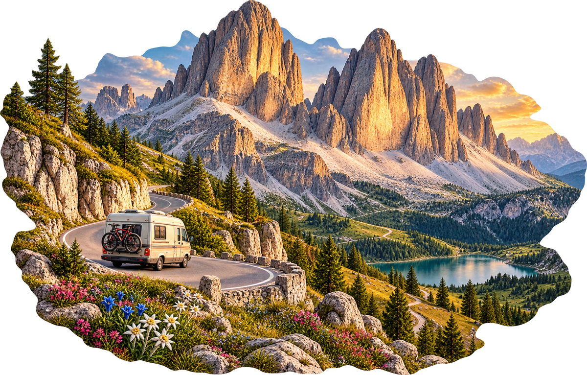 Dolomitenrunde – Aufklebermotiv