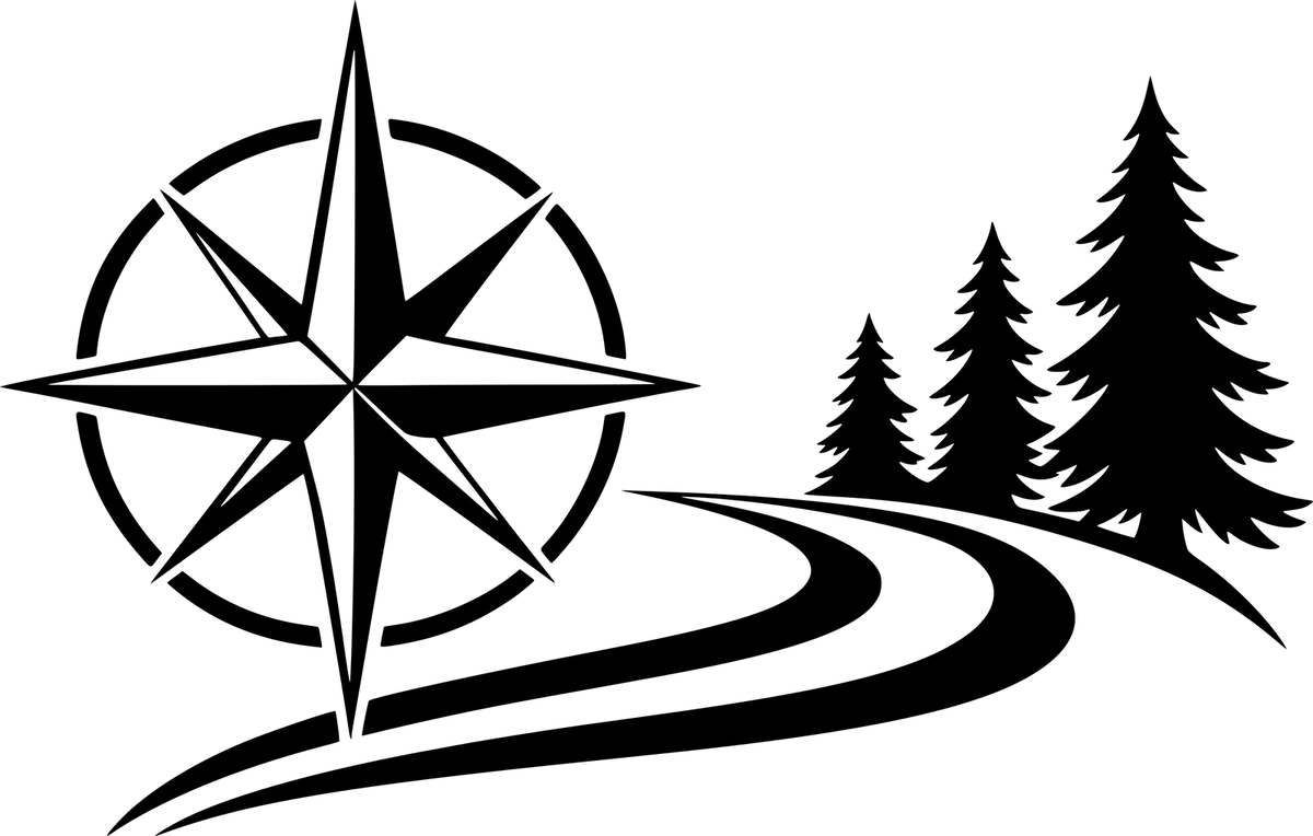 Spuren ins Freie – Aufklebermotiv