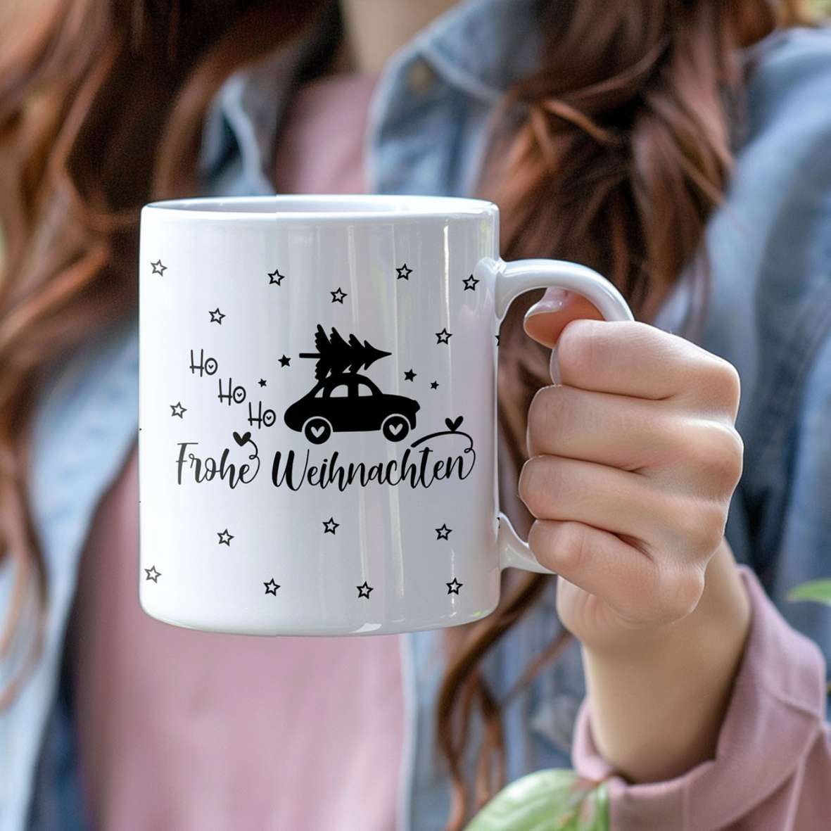 FOTOFOL - Tasse zu Weihnachten - Personalisiert mit Namen oder Wunschtext -Weihnachtstasse - Glühwein-Tasse - Geschenk-Idee für Familie und Freunde