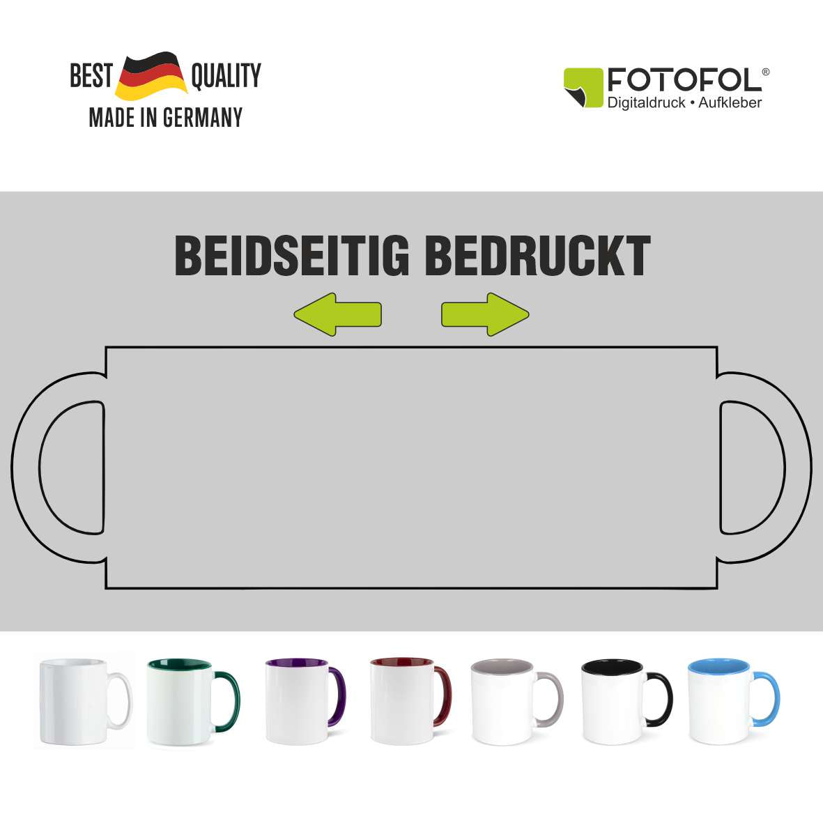 FOTOFOL - Tasse zu Weihnachten - Personalisiert mit Namen oder Wunschtext -Weihnachtstasse - Glühwein-Tasse - Geschenk-Idee für Familie und Freunde