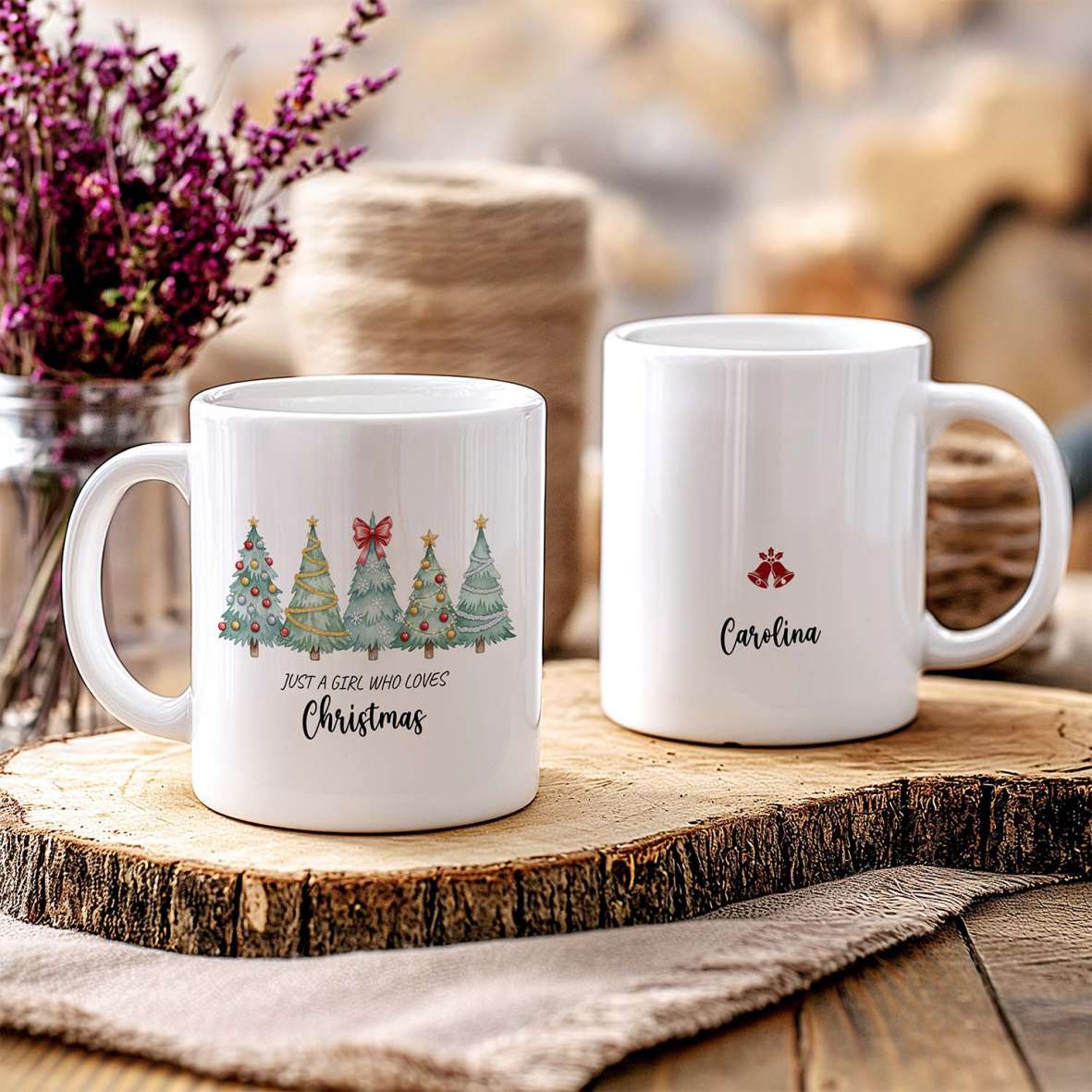 FOTOFOL-Weihnachtstasse - Personalisiert mit Namen | Just a girl who loves Christmas