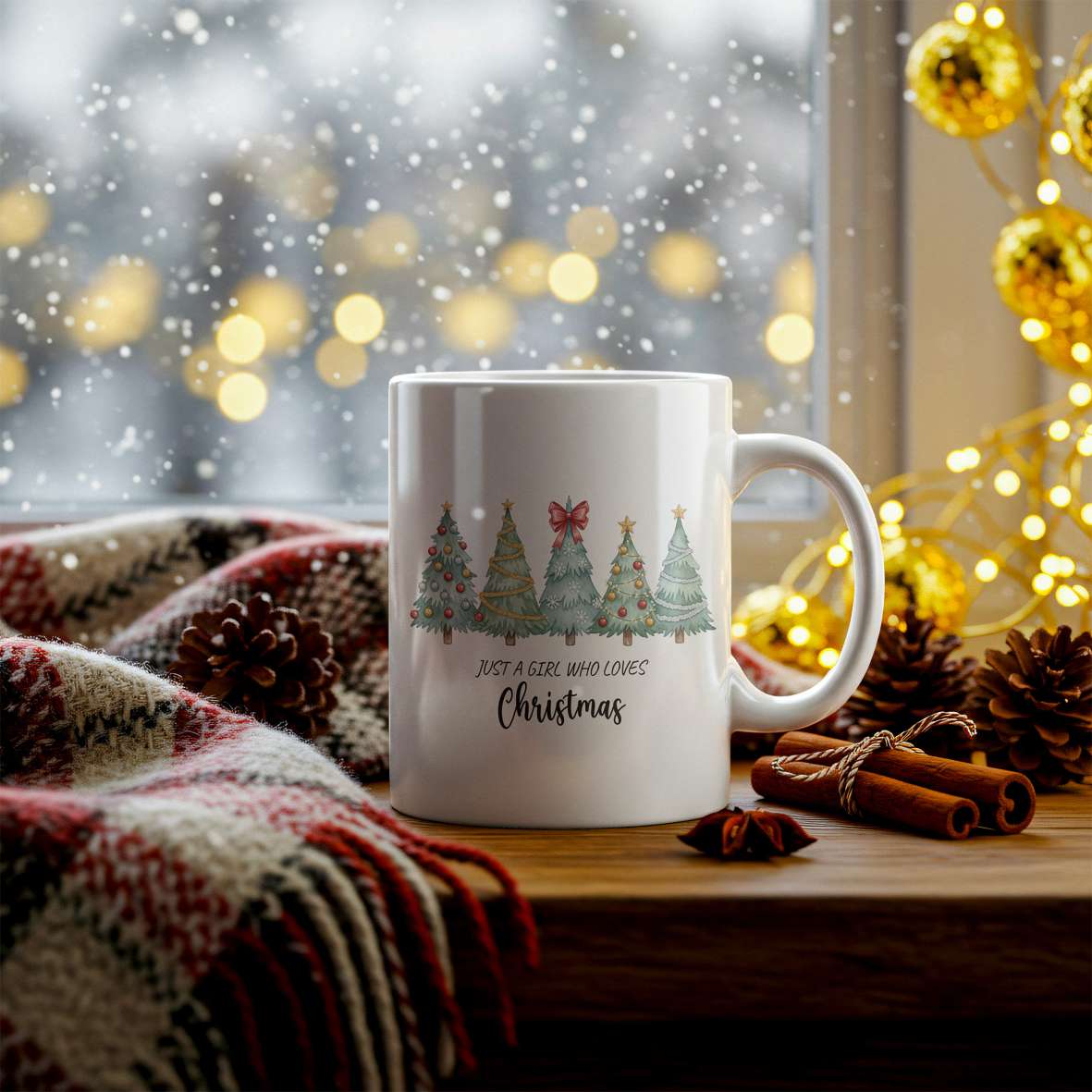 FOTOFOL-Weihnachtstasse - Personalisiert mit Namen | Just a girl who loves Christmas