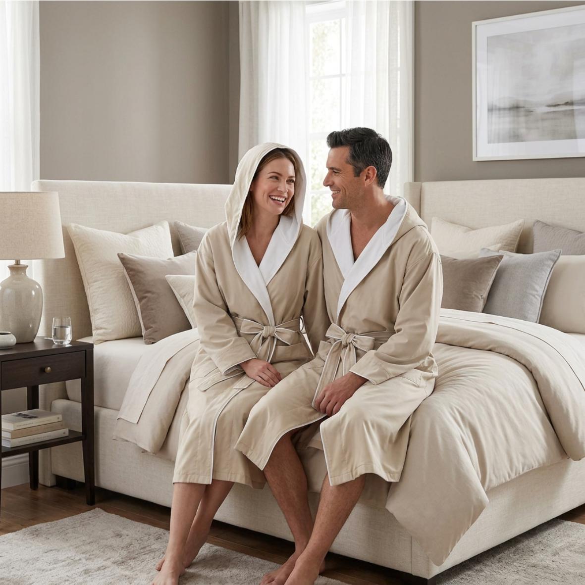 Fleece-Bademantel Kapuze PERSONALISIERT mit Name 100%Baumwolle Luxus-Bademantel