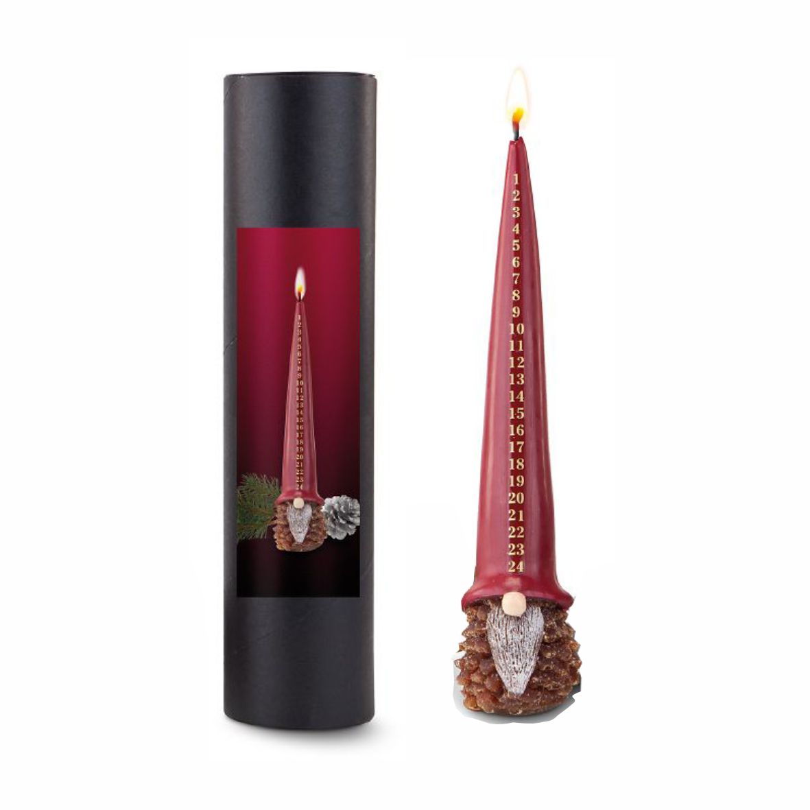 Kerze "Wichtel" - Adventskalender - FOTOFOL