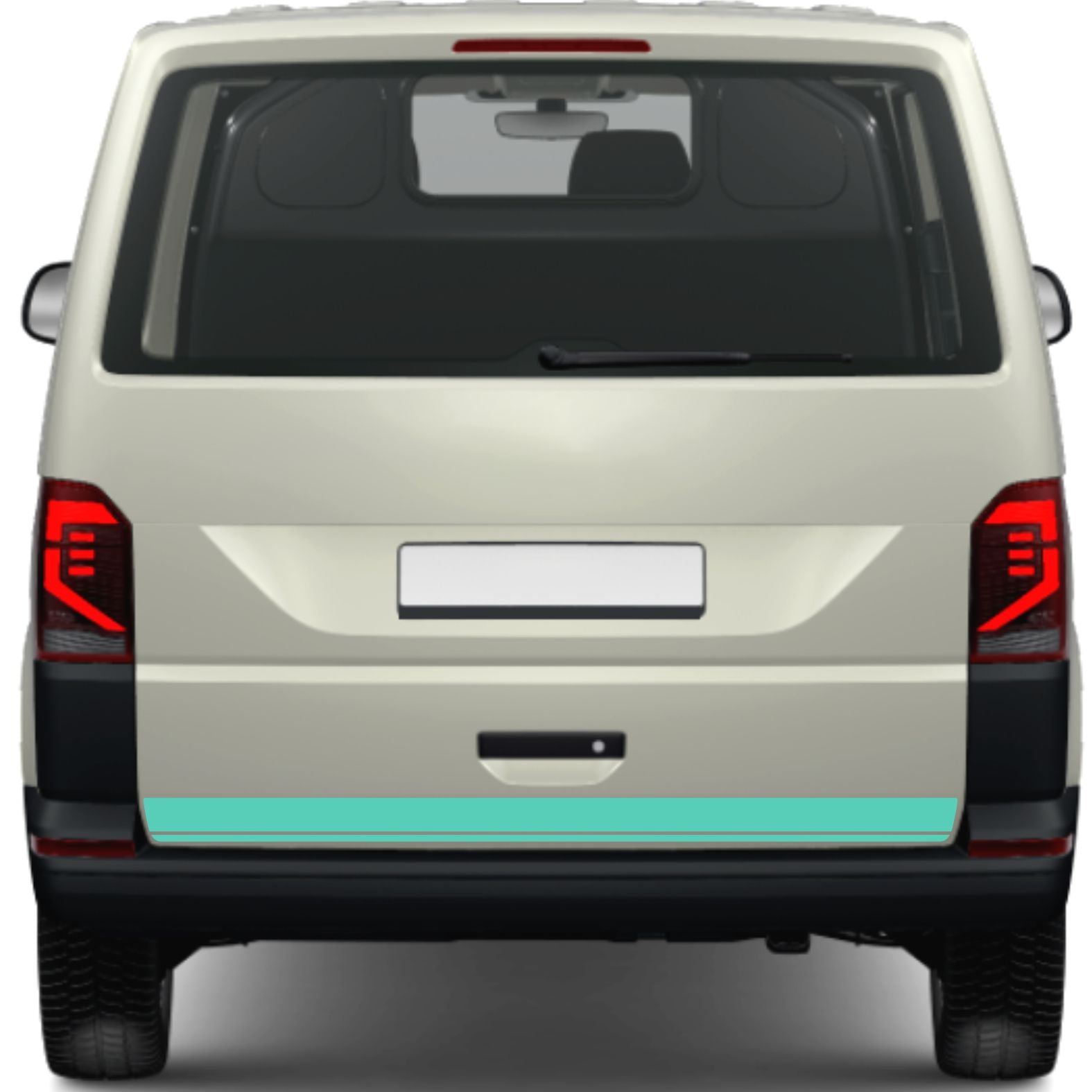 FOTOFOL - Heckklappen Heckstreifen Aufkleber Wunschtext passend für VW T6.1 T6 T5 Multivan Bulli