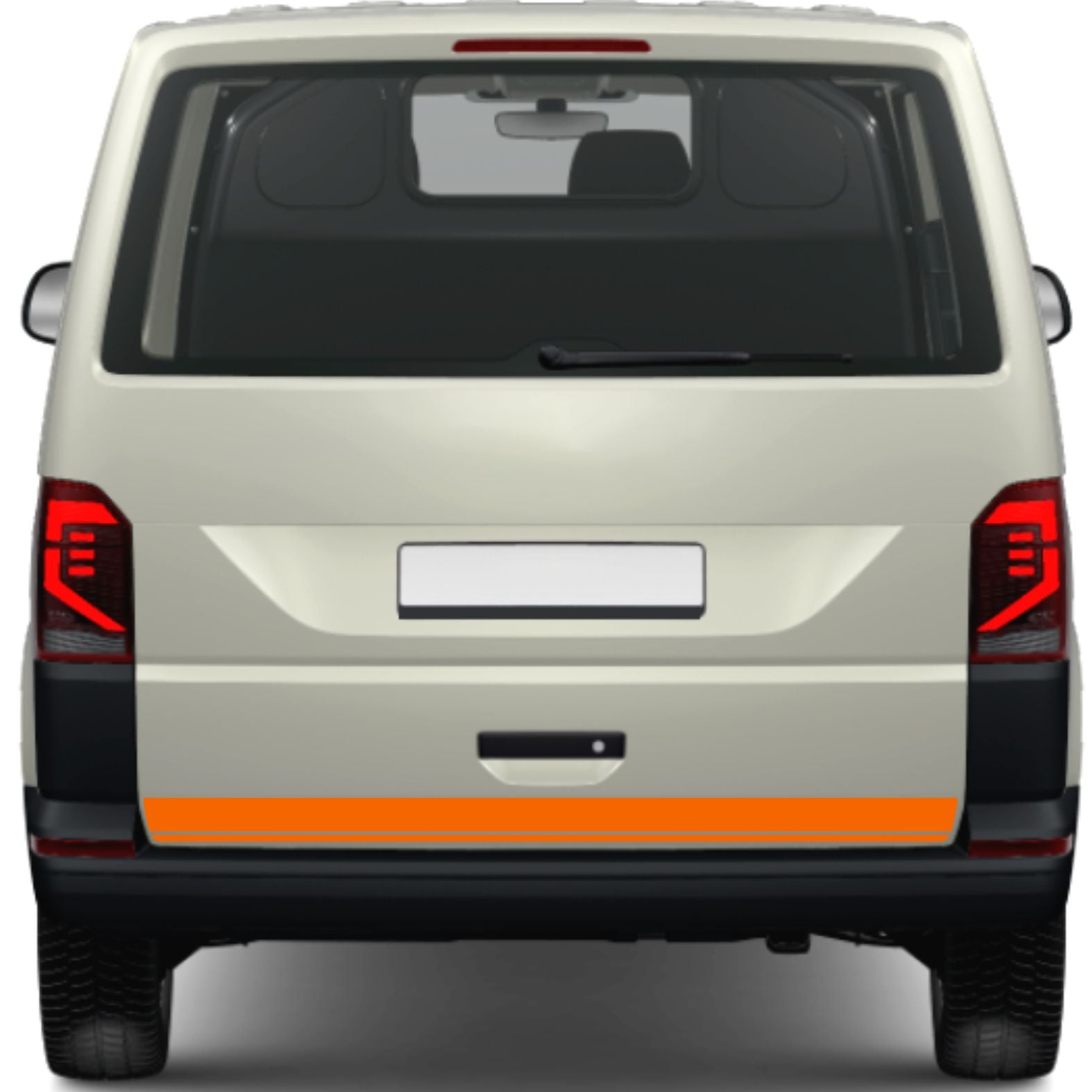 FOTOFOL - Heckklappen Heckstreifen Aufkleber Wunschtext passend für VW T6.1 T6 T5 Multivan Bulli