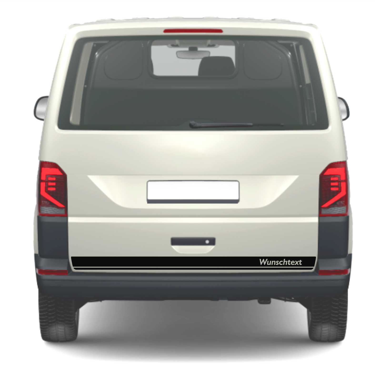 FOTOFOL - Heckklappen Heckstreifen Aufkleber Wunschtext passend für VW T6.1 T6 T5 Multivan Bulli