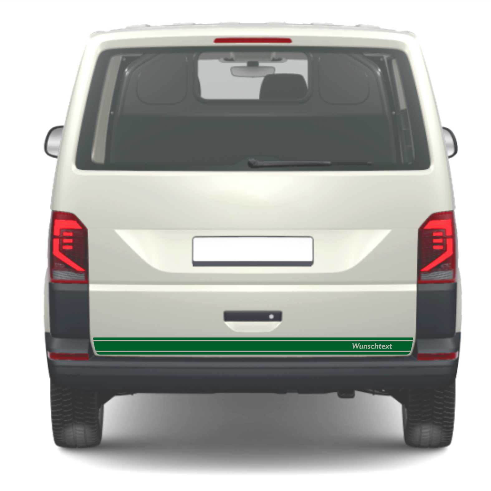 Heckklappen Heckstreifen  Aufkleber Wunschtext passend für VW T6.1 T6 T5 Multivan Bulli - Streifen 3