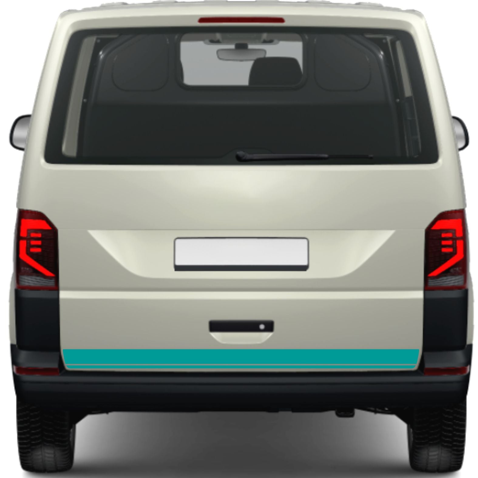FOTOFOL - Heckklappen Heckstreifen Aufkleber Wunschtext passend für VW T6.1 T6 T5 Multivan Bulli