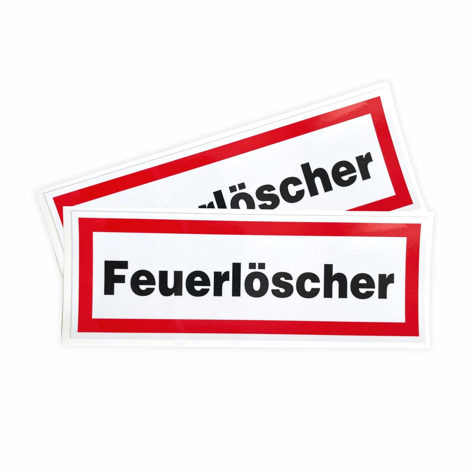 2x Aufkleber "Feuerlöscher" 21x7,5cm - FOTOFOL