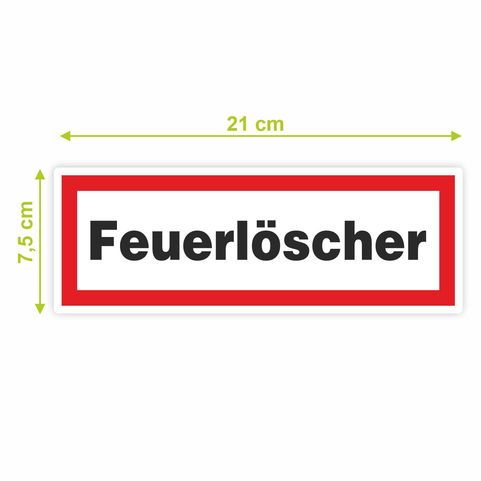 2x Aufkleber "Feuerlöscher" 21x7,5cm - FOTOFOL