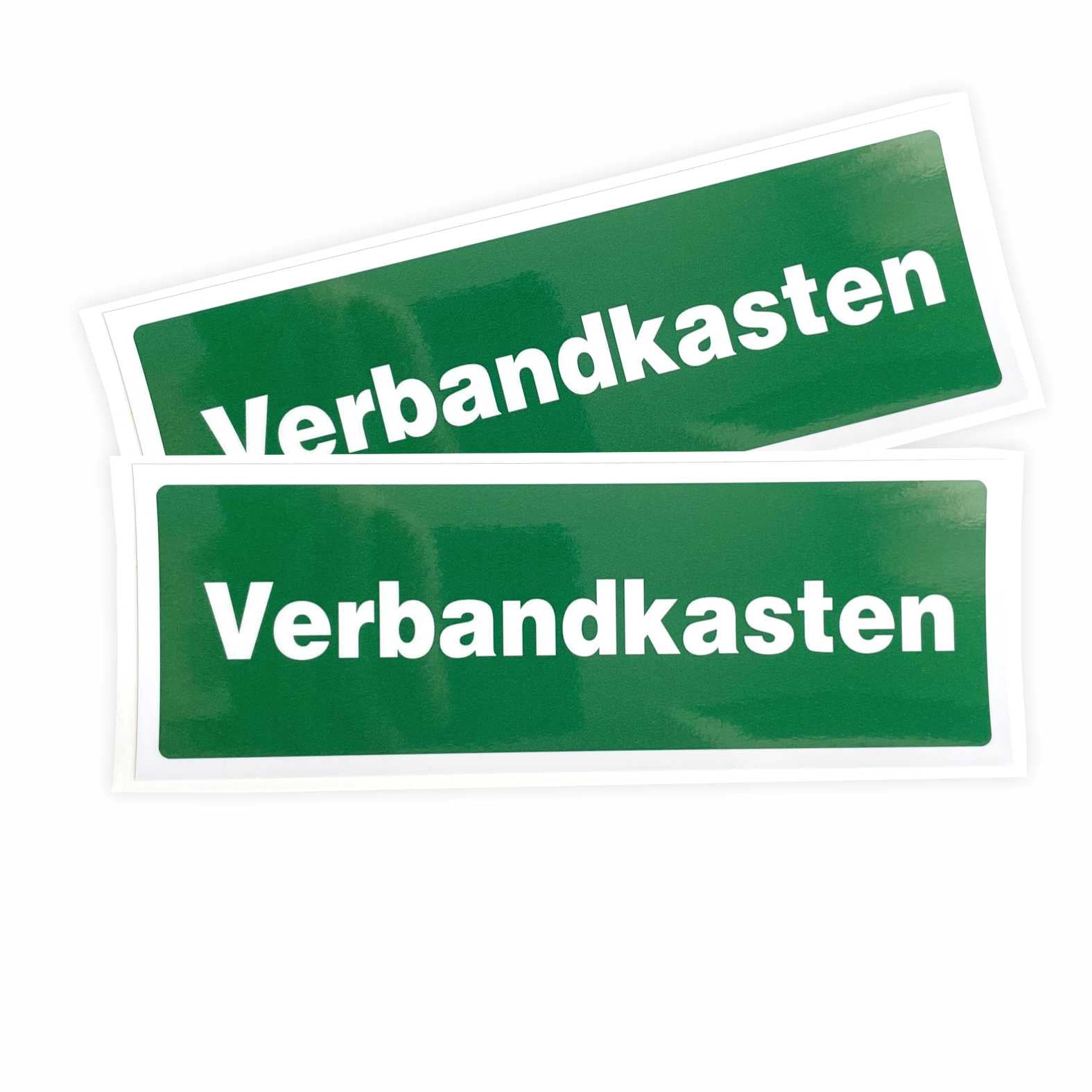 2x Aufkleber "Verbandkasten" 21x7,5cm - FOTOFOL