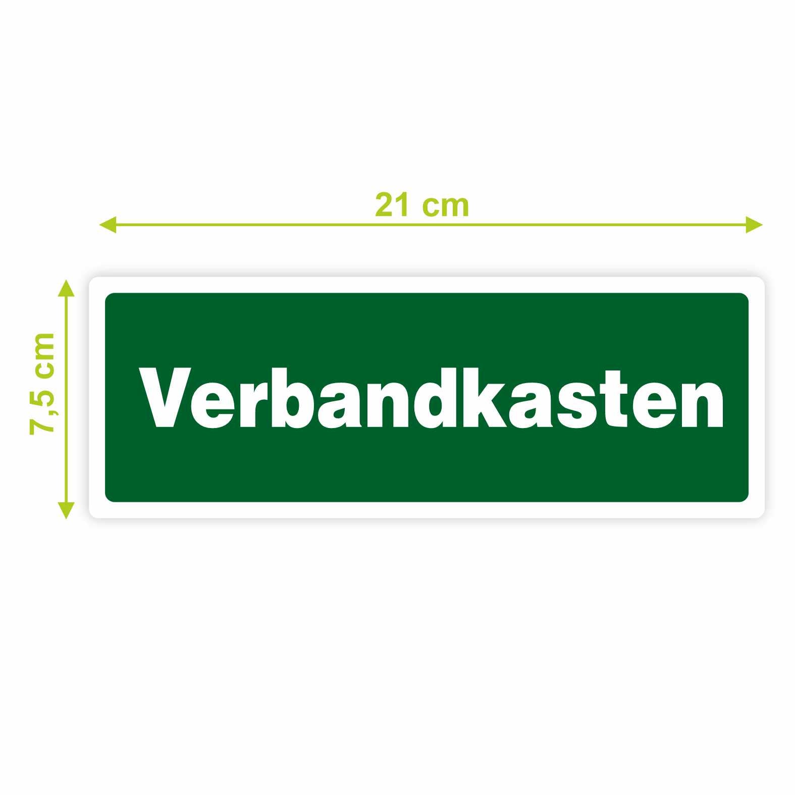 2x Aufkleber "Verbandkasten" 21x7,5cm - FOTOFOL