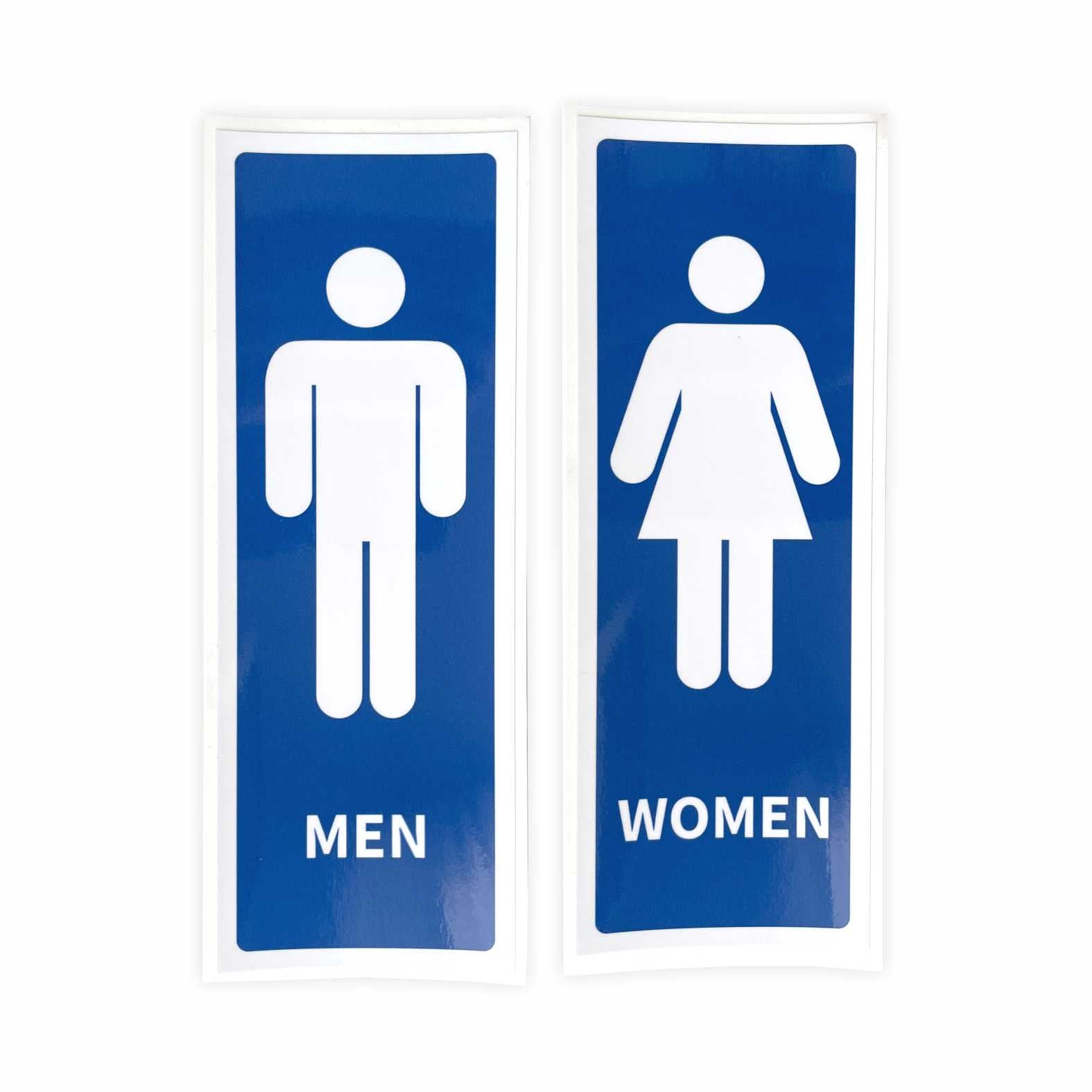 2x Aufkleber WC WOMAN & MAN 21x7,5cm - FOTOFOL