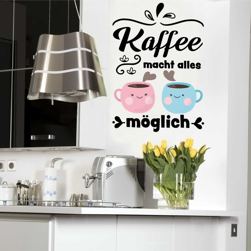 Wandtattoo Küche Kaffee macht alles möglich - FOTOFOL