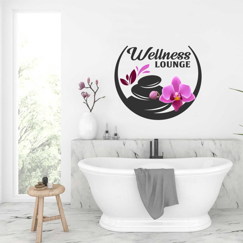 Wandtattoo Badezimmer Deco Wellness Lounge Orchidee