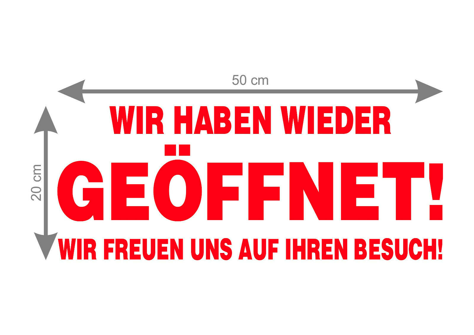 Aufkleber Schaufenster Laden wir haben wieder GEÖFFNET Corona - FOTOFOL