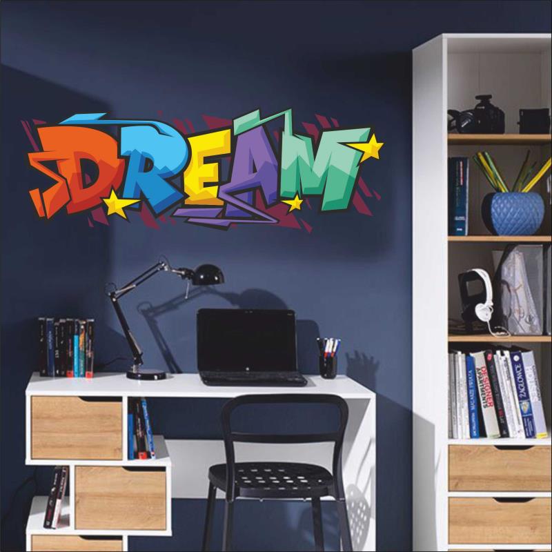 Wandtatoo Teenager-Zimmer Deko Graffiti Dream - FOTOFOL