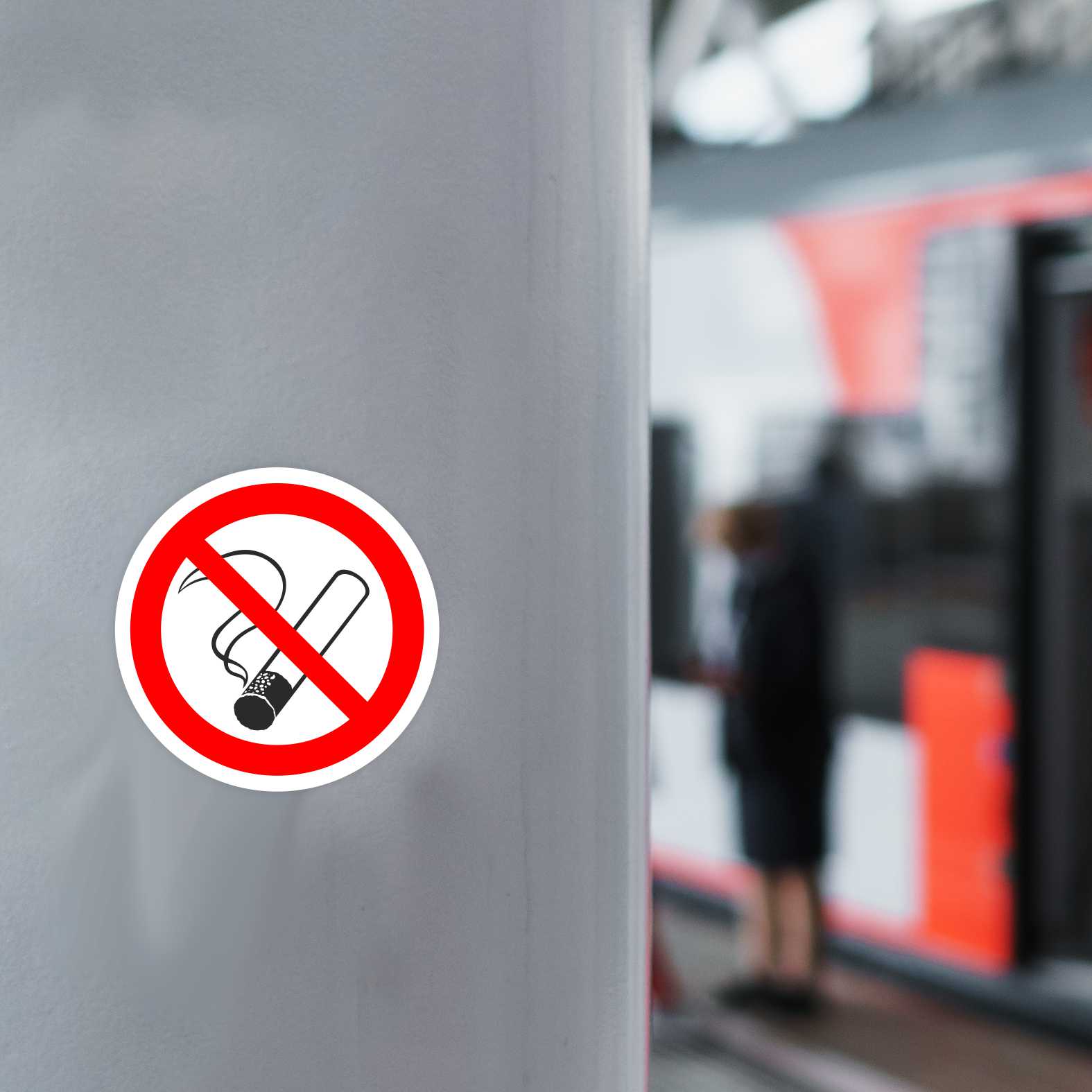 20 x Aufkleber Rauchen verboten Nichtraucher Rauchverbot  ø 4cm - FOTOFOL